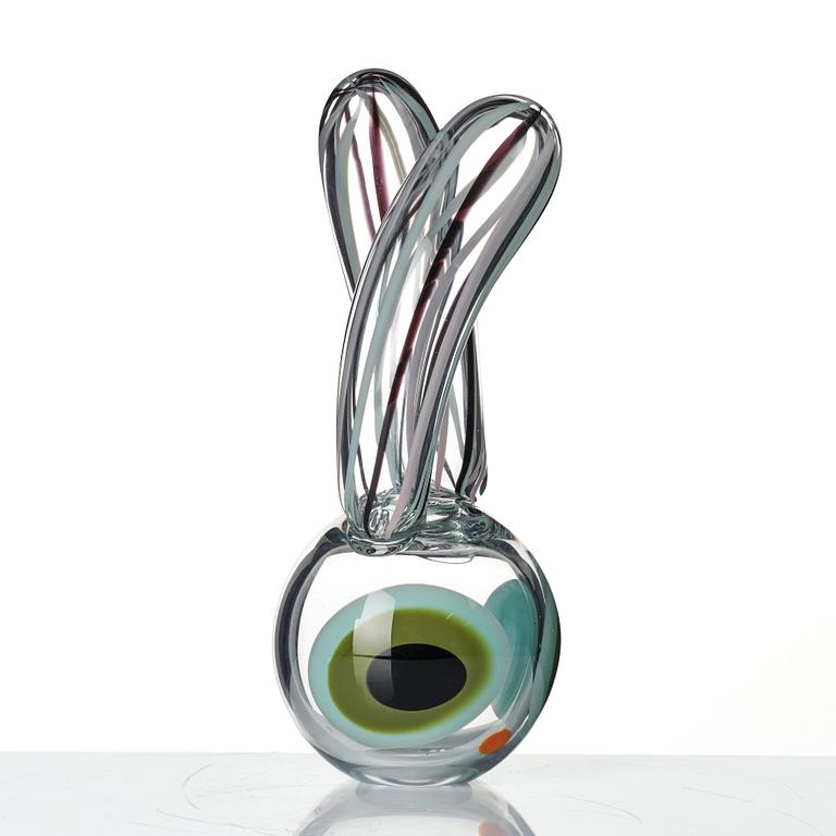 Frida Fjellman, skulptur/vas, ""Whats Up? Why Not"", Kosta Boda, lim. ed 100.