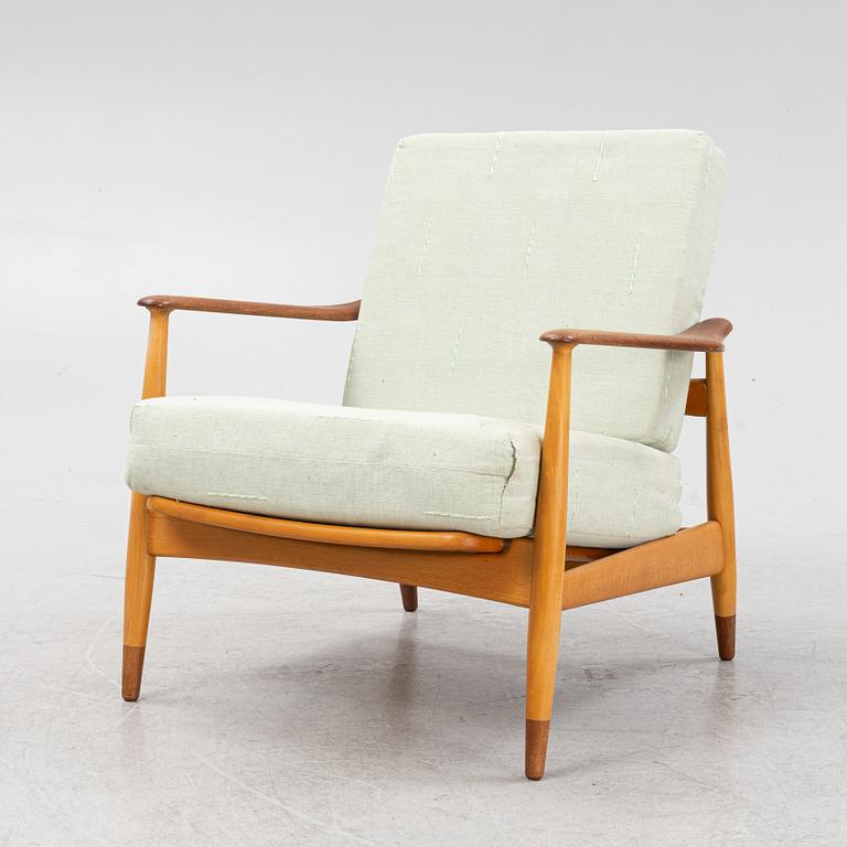 Arne Vodder, a model 'FD 161' armchair, France & Son, Denmark, 1950's.
