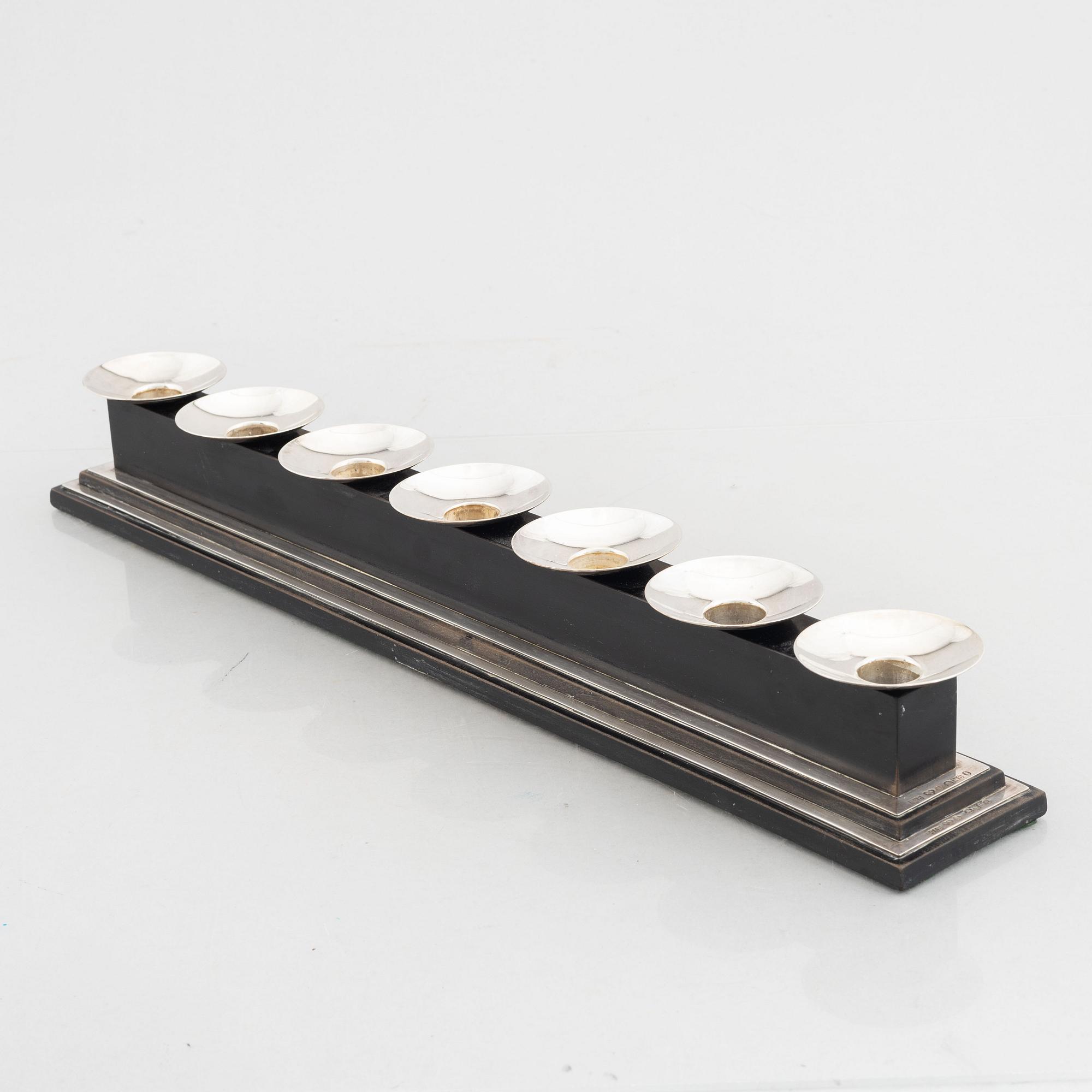 A silver candelabrum, GAB, Stockholm, 1939.