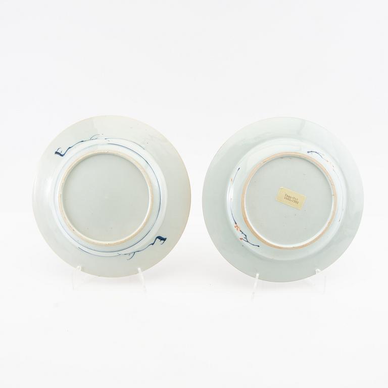 Plates 5 pcs China Qianlong/Kangxi Qing dynasty porcelain.