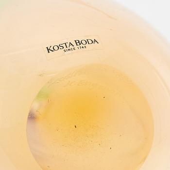 Kjell Engman, vaser, 2 st, glas, "Fidji", Kosta Boda.