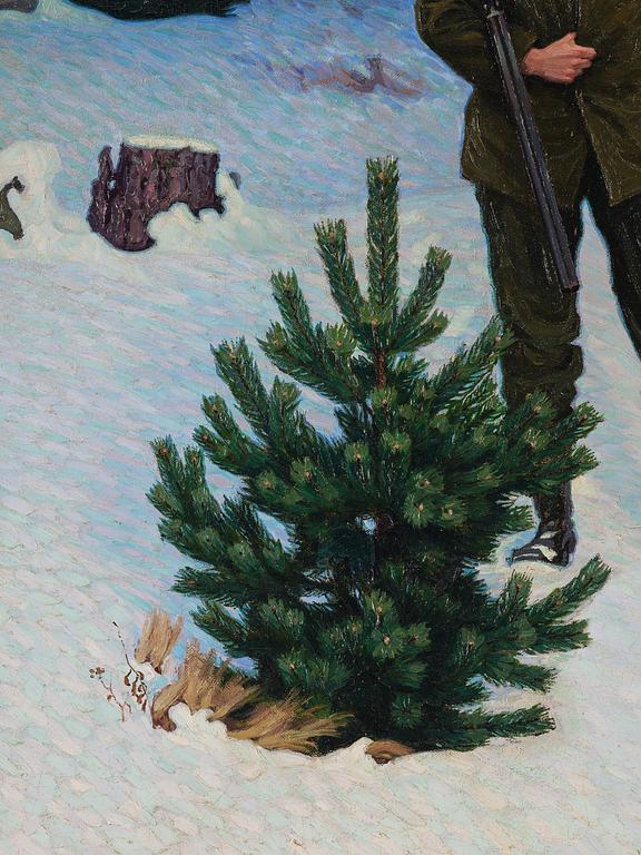 Gunnar Hallström, Jägare vid skogsbrynet.