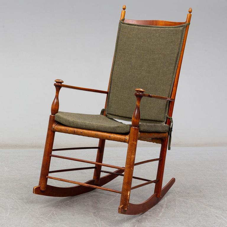 An early 20th century rocking chair.