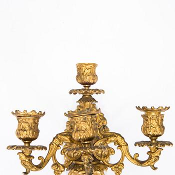 A pair of gilt bronze wall candelabras, Russia, latter half of the 19th century.