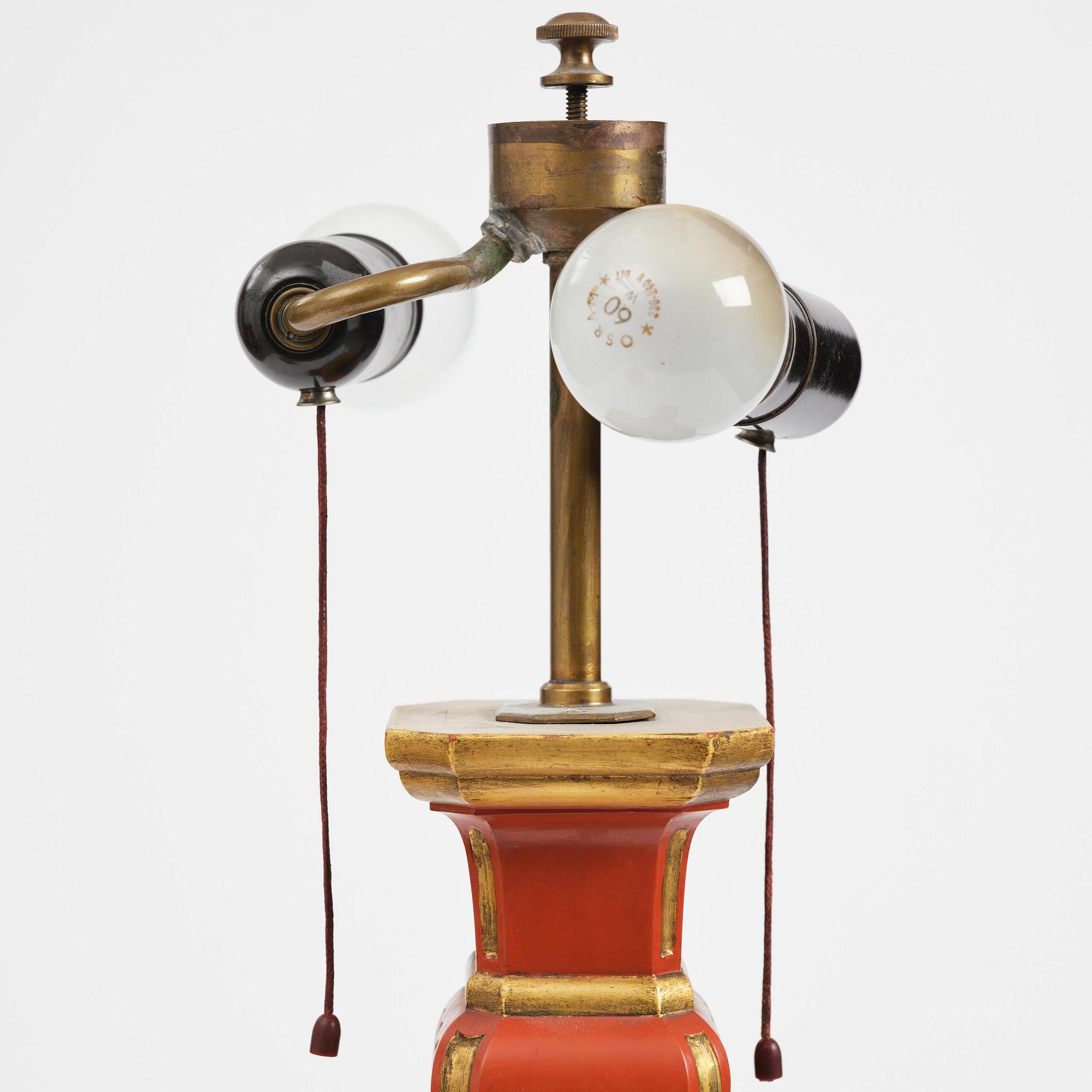 Carl Malmsten, golvlampa, Swedish Grace, snickarmästare Albin Johansson, Stockholm, för Villa Kvikkjokk, 1927.