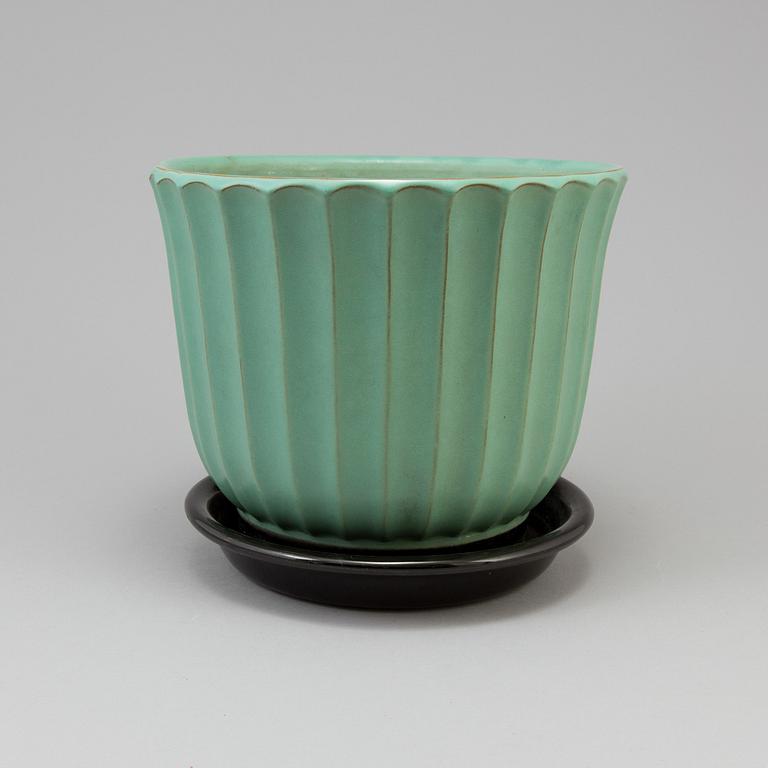EWALD DAHLSKOG, ytterfoder, fajans, "Tellus" storl 9, Bo Fajans, 1930/40-tal.