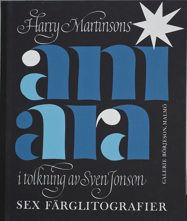 SVEN JONSON, mapp med färglitografier, 6 st, signerade och numrerade 303/390.