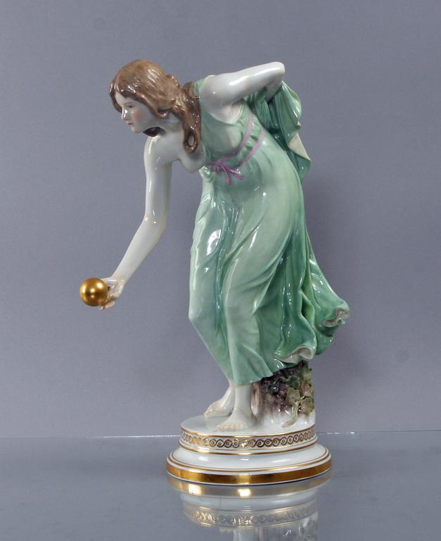 FIGURIN, porslin, Meissen.