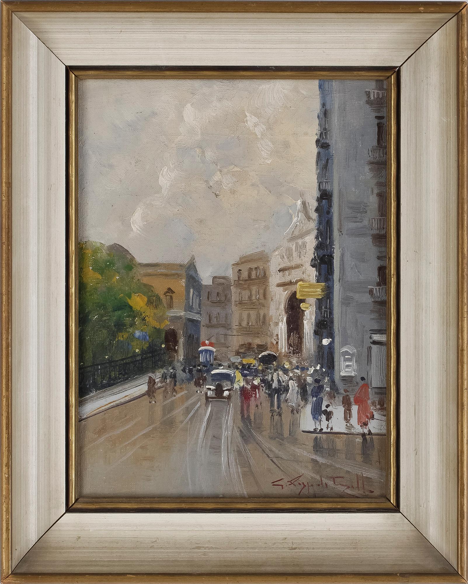 OKÄND KONSTNÄR, olja på duk, troligen Italien, 1900-talets mitt.