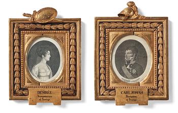 131. A pair of late Gustavian frames in the manner of Pehr Ljunga and EP Thoman around 1800.