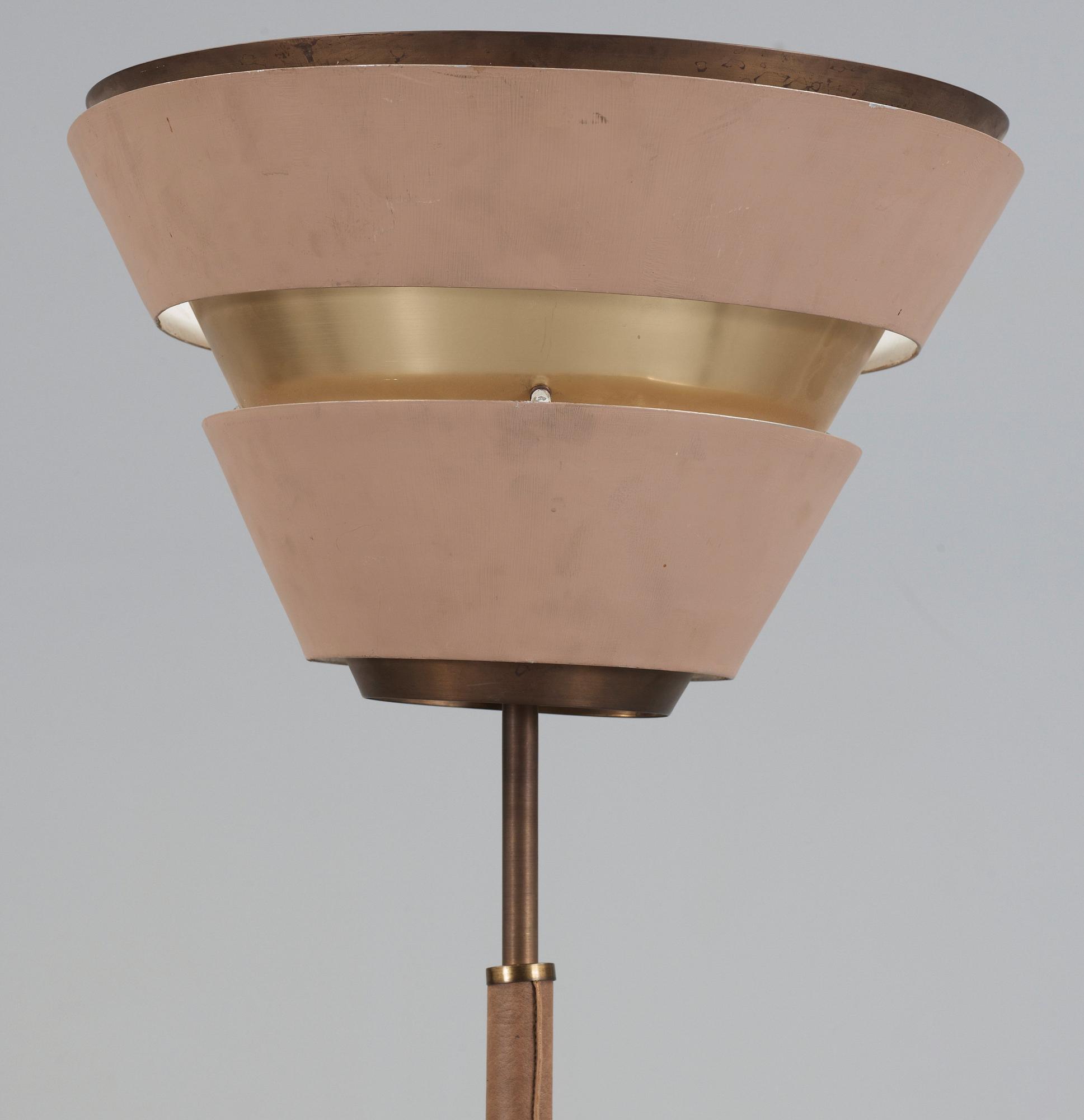 OKÄND FORMGIVARE, möjligen en skiss av Alvar Aalto tänkt för Valaistustyö, golvlampa 1950-tal.