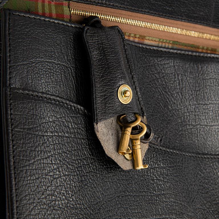 Mulberry, a leather briefcase.