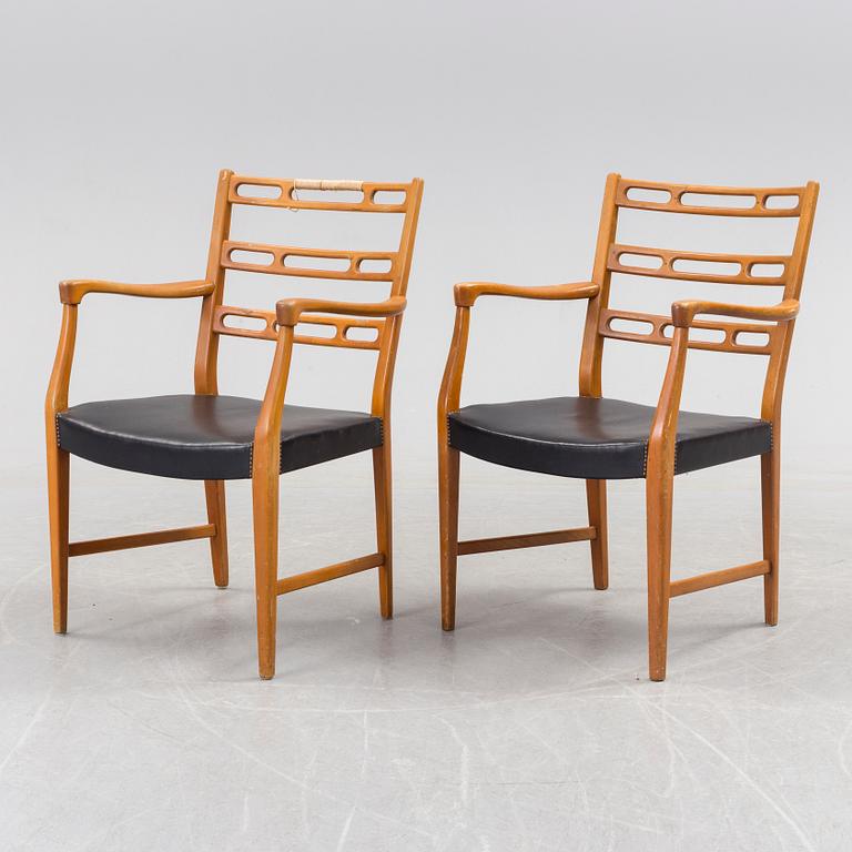 Four second half of the 20th century chairs.