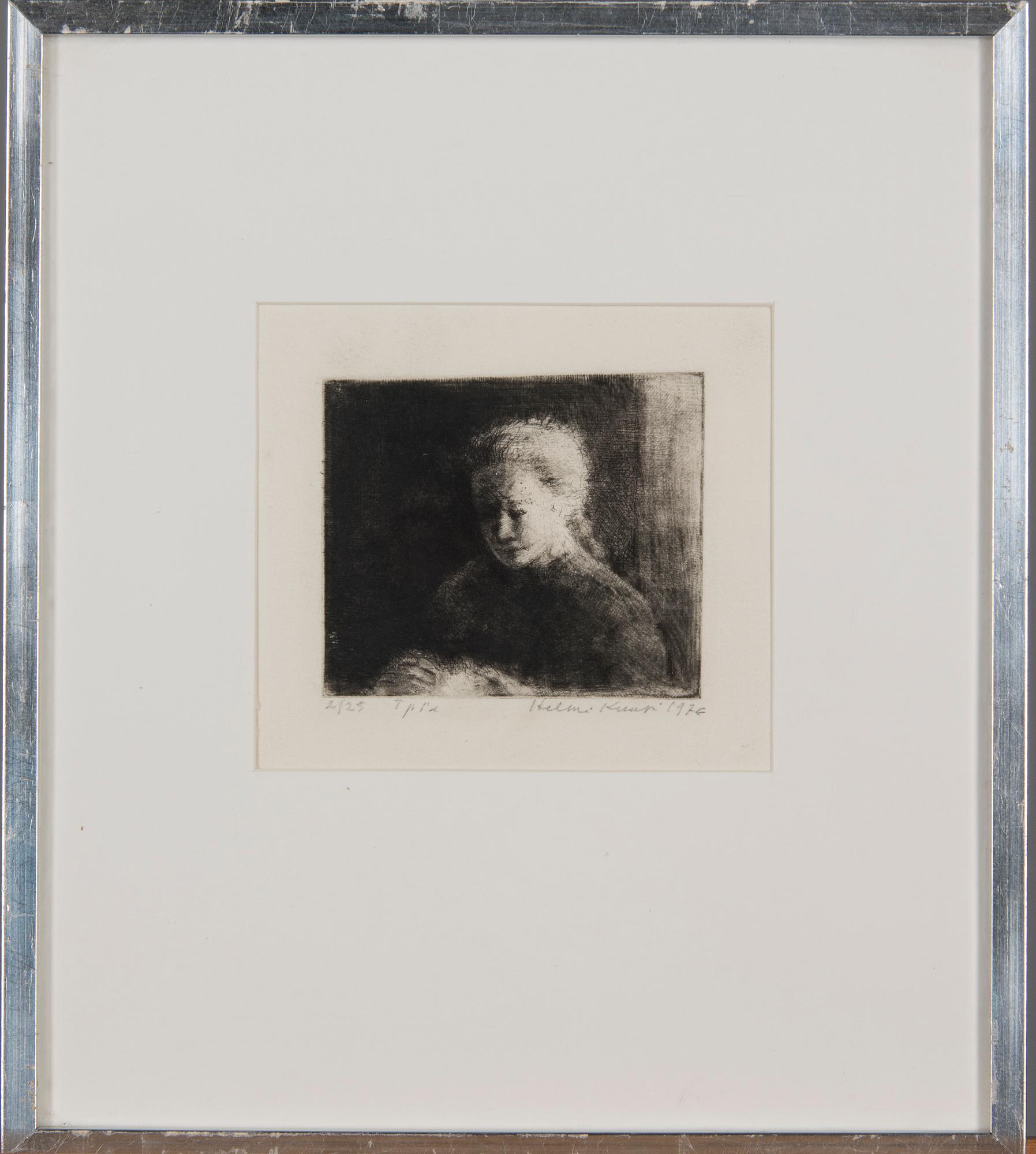 HELMI KUUSI, etsning, signerad, daterad 1976, och numrerad Tpl'a 2/25.