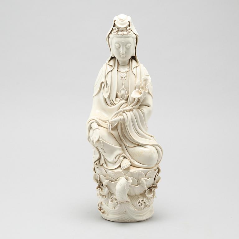 A blanc de chine figurine, Qing dynasty (1644-1912).