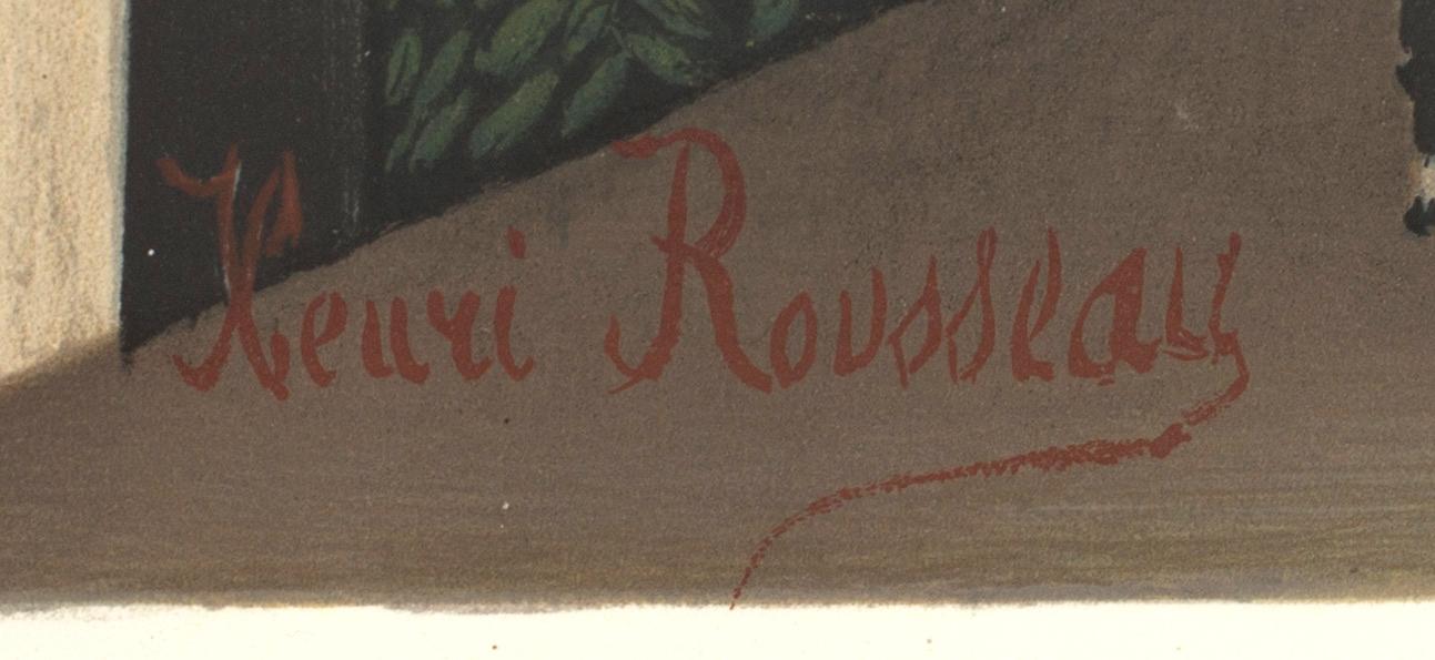 HENRI ROUSSEAU, efter, färglitografi, signerad i trycket, ur Derrière le Miroir nr 133-134 1962.