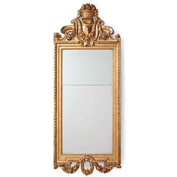 85. A Gustavian late 18th century mirror.