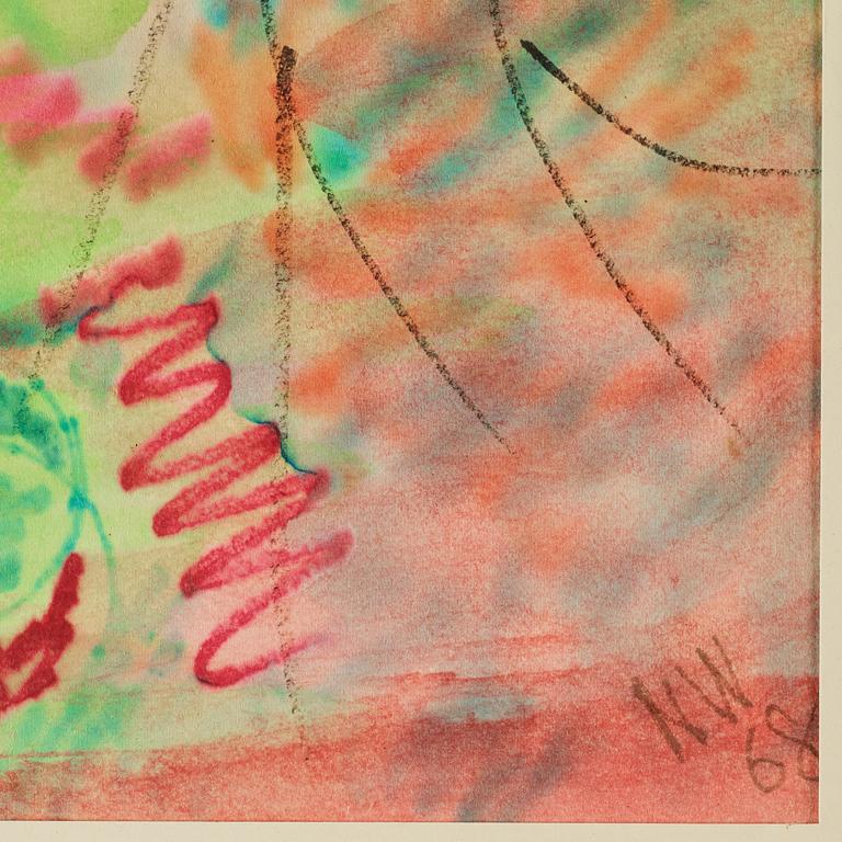 NELL WALDEN, mixed media, signed and dated-68.