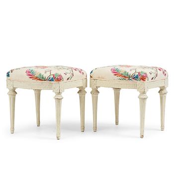 A pair of stools by J. Lindgren.