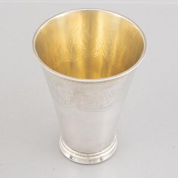 A Swedish Parcel Gilt Silver Beaker, mark of Guldsmedsaktiebolaget (GAB), Stockholm 1959.