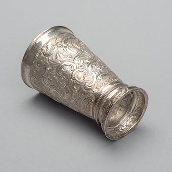 KANNNELLINENPIKARI, hopeaa, Venäjä, Moskova 1770-80-luku, Timofei Silujanov, paino 392 g.