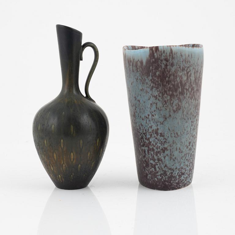 A set of nine stoneware miniatures, vases and bowls, Rörstrand.