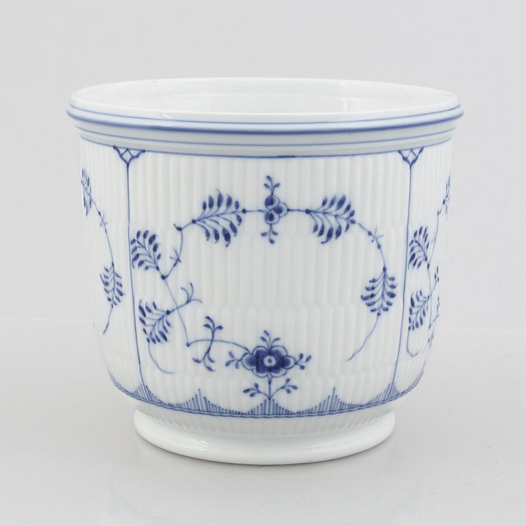 Ytterfoder / kruka, porslin, "Musselmalet", Royal Copenhagen, modell 122, 1898-1923.