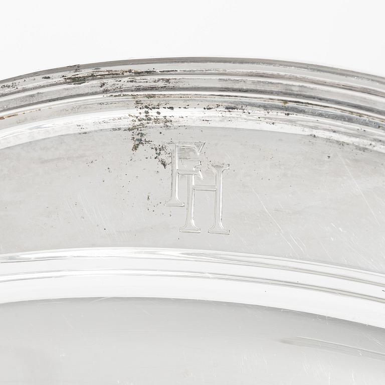 Tray, silver, Germany, 20th century.