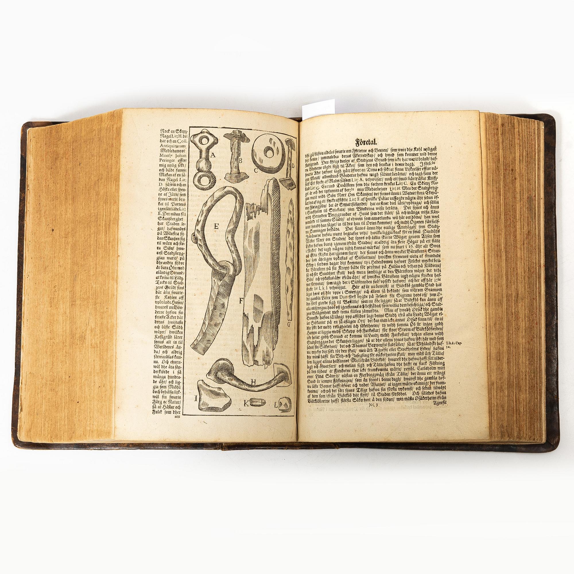 A Swedish law book from 1666 with the rare Björkö map.
