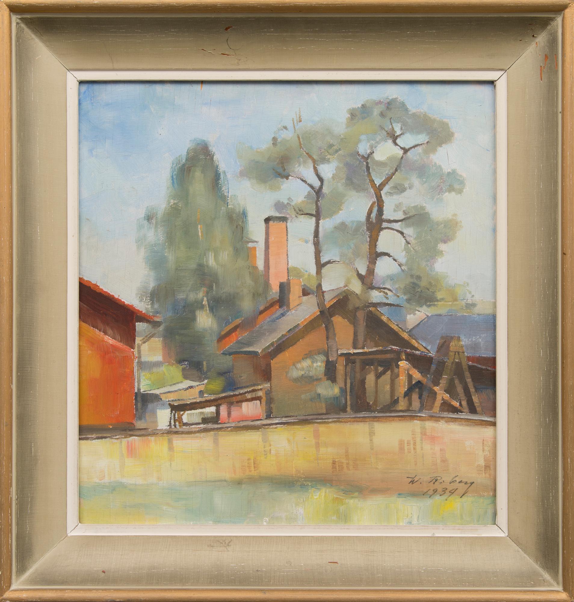 WILLIAM ROSENBERG, oil on board, signed and dated 1934.