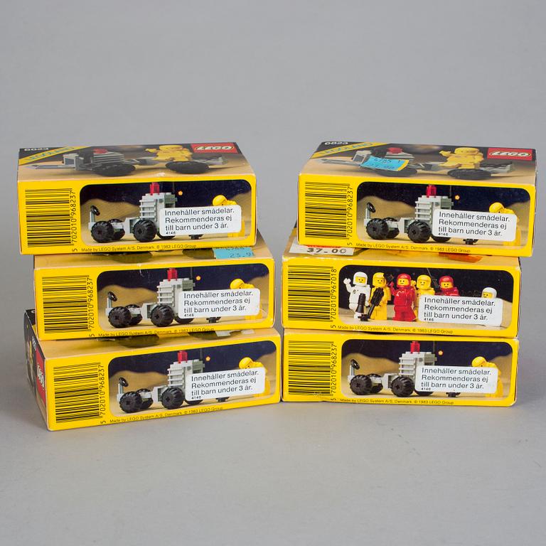 LEGO, 9 stycken rymd-set i förpackningar, 1983.