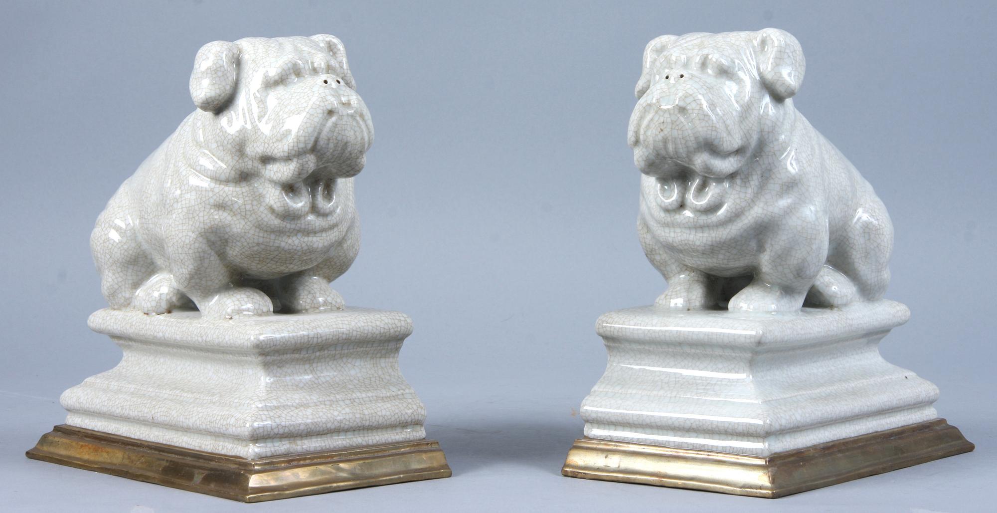 BOKSTÖD, ett par, porslin, 2000-tal.