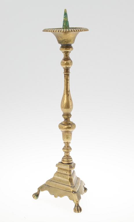 ALTARLJUSSTAKE, mässing, 1800/1900-tal.