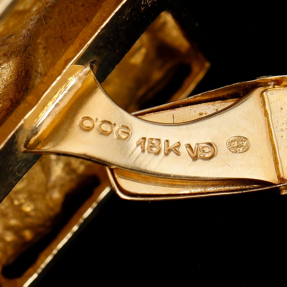 MANSCHETTKNAPPAR, 1 par, 18K guld, Örneus Guldsmedja 1971. Vikt ca 16 g.