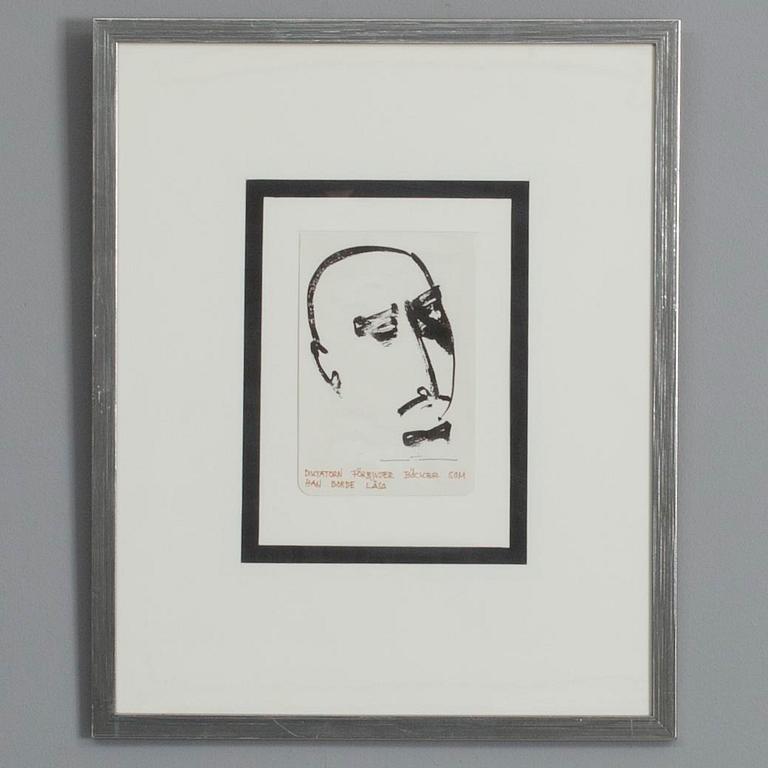 HENRIK TIKKANEN, tuschteckning, signerad.