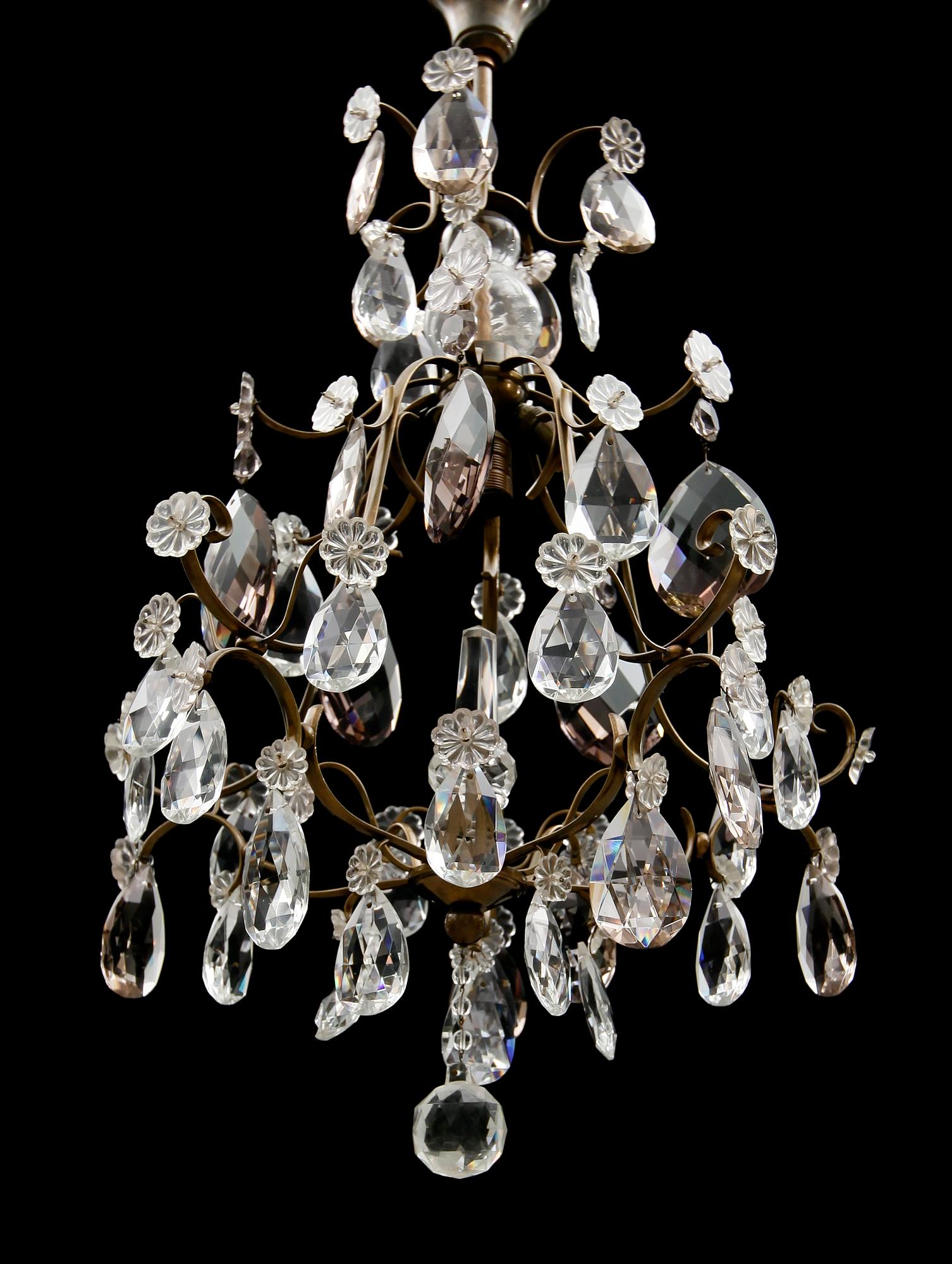 LJUSKRONA, barockstil, 1900-talets första hälft. Höjd 90 cm.