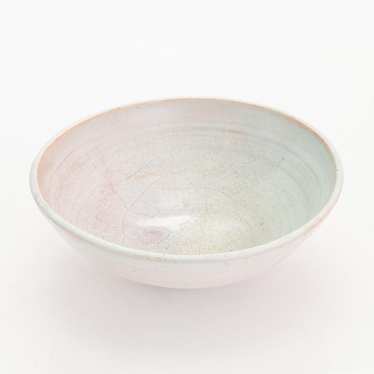 Marita Lybeck, a red clay bowl, signed ML.