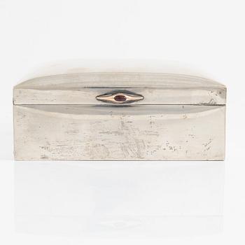 Cigar box, silver, Joh. Petterssons Eftr Juvelerar AB, Stockholm, 1916.