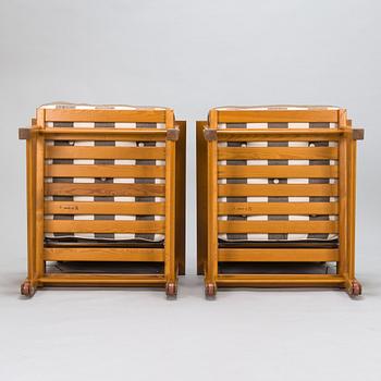 Elsa Stackelberg, a garden table and a pair of garden chairs, Fri Form, Edsbruk, Sweden, late 20th century.