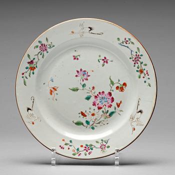 179. Ten famille rose plates, Qing dynasty. Qianlong (1736-95).