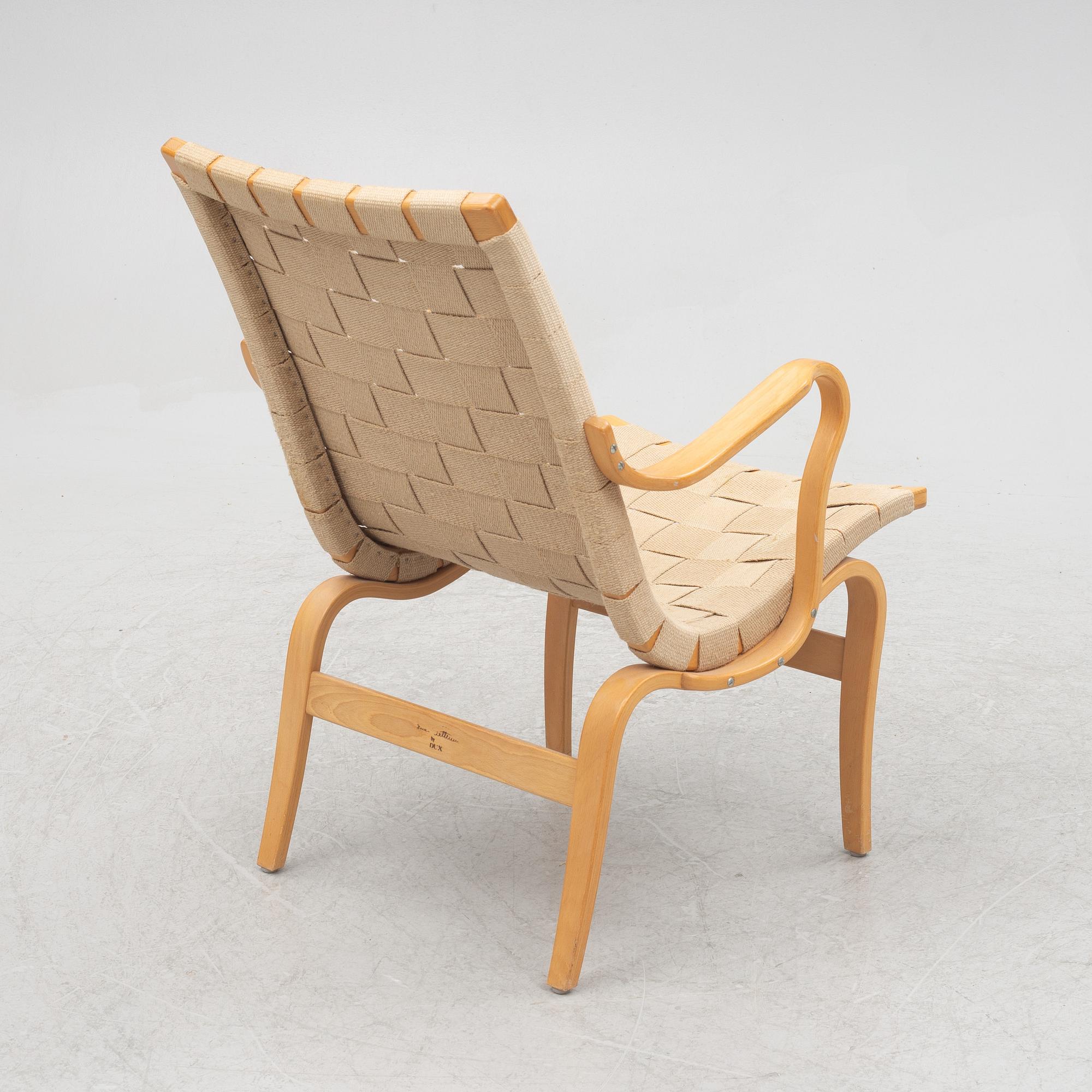 Bruno Mathsson, an armchair, "Eva", Dux, second half of the 20th century.