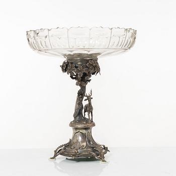Essay bowl, silver and glass, circa 1900.