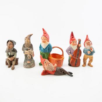 A collection of gnomes 15 pcs mostly Germany 20th century.