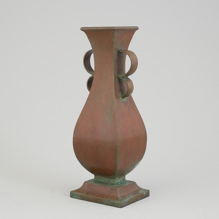 A first half of the 20th century bronze vase by Bäckströms, Malmö.