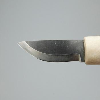 SAMEKNIV, renhorn samt björk, Sune Enocksson signerad.