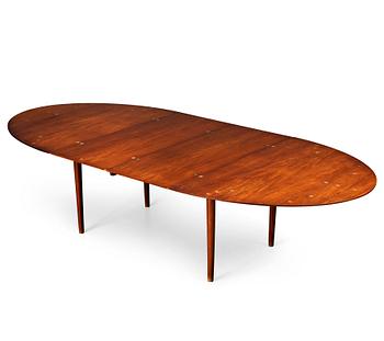 348. Finn Juhl, a teak  "Judas" or "Silver" table, executed by Niels Vodder, Denmark, 1940-50's.