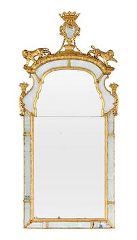 476. A Swedish late Baroque Burchardt Precht mirror.