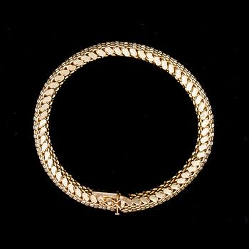 ARMBAND, 14K guld, Italien, importstämplar Faber Art. Vikt 40,7 g.