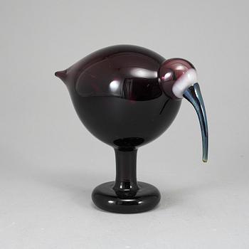 OIVA TOIKKA, a glass bird ,Red Ibis (Punainen Ibis) signed O. Toikka Nuutajärvi.