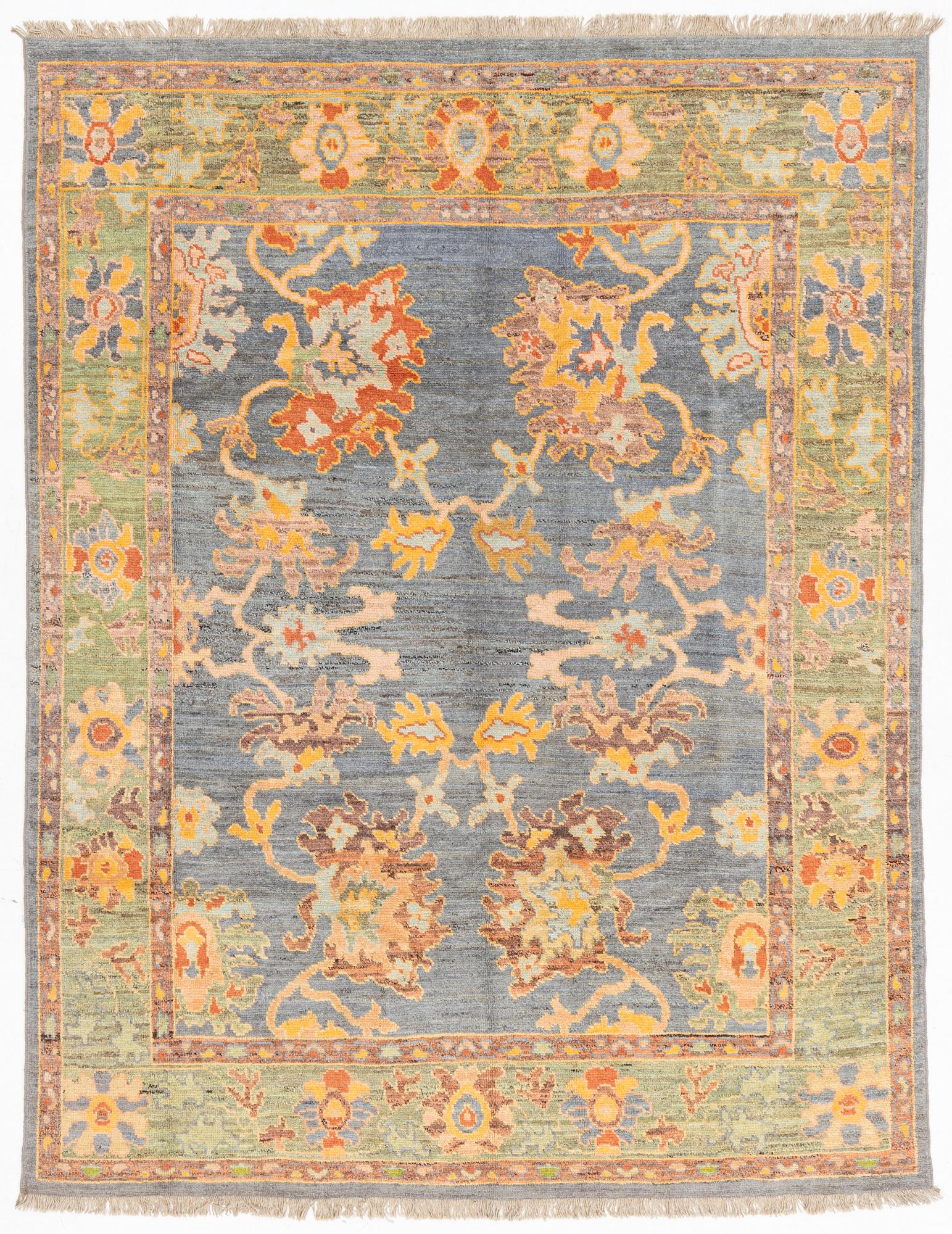 Matta, Västpersisk med "Arts and crafts mönster", ca 302 x 232 cm.